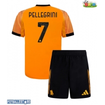 AS Roma Lorenzo Pellegrini #7 Bortedraktsett Barn 2025-26 Kortermet (+ Korte bukser)